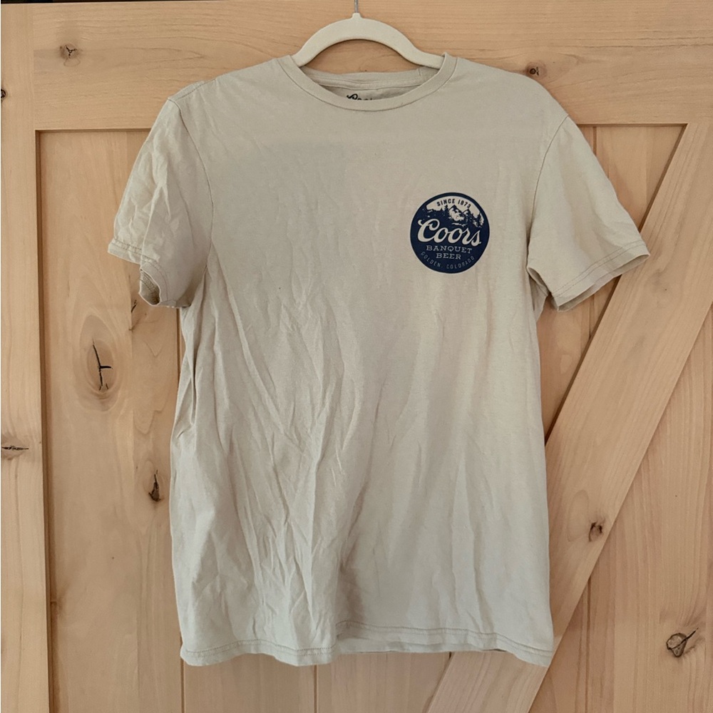 Coors Banquet Beige T-Shirt for Men- Size Medium